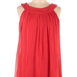 En Focus Studio Size 10 Woman's Red Black Lime Geometric Sleeveless Dress